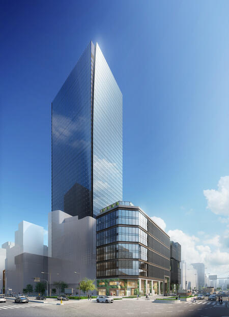 画像右 : 「TOFROM YAESU THE FRONT」、画像左 : 「TOFROM YAESU TOWER」